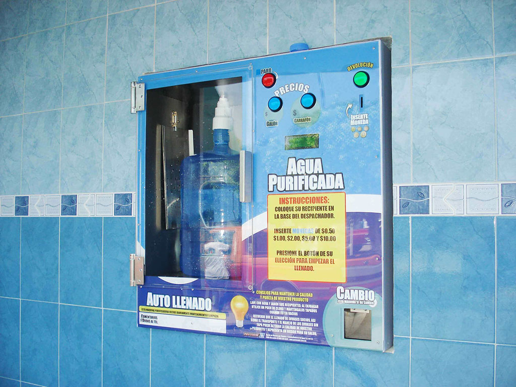 Máquina vending de agua purificada
