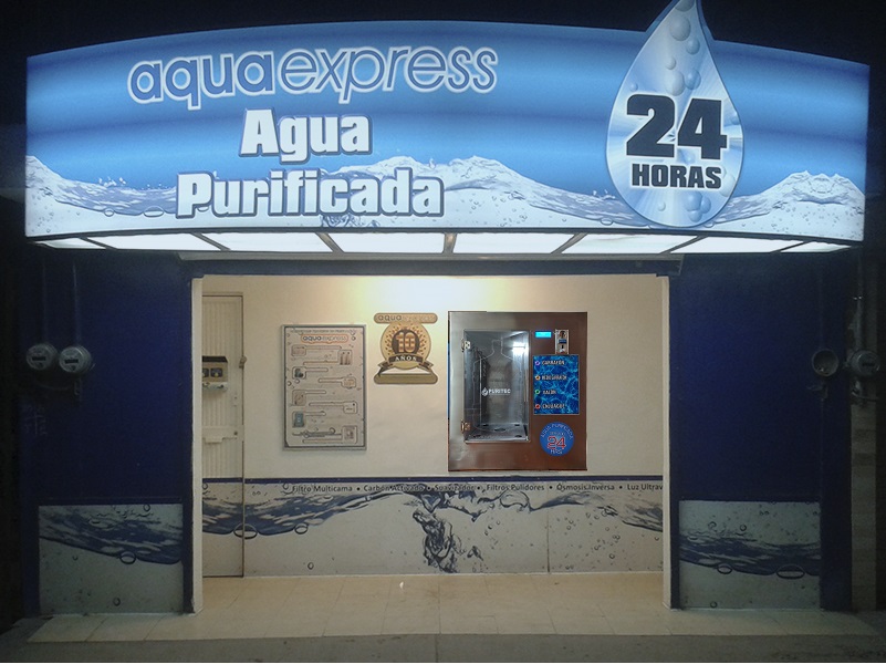 Máquina vending de agua purificada